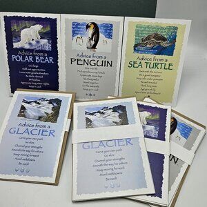 Polar Bear Sea Turtle Glacier Penguin Cards Set 16 Advice For Life Ilan Shamir